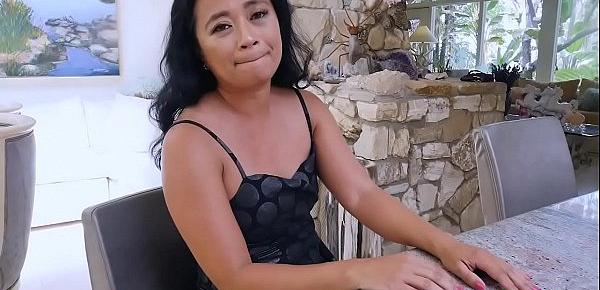  Tiny Asian MILF stepmom needs attention from her guy